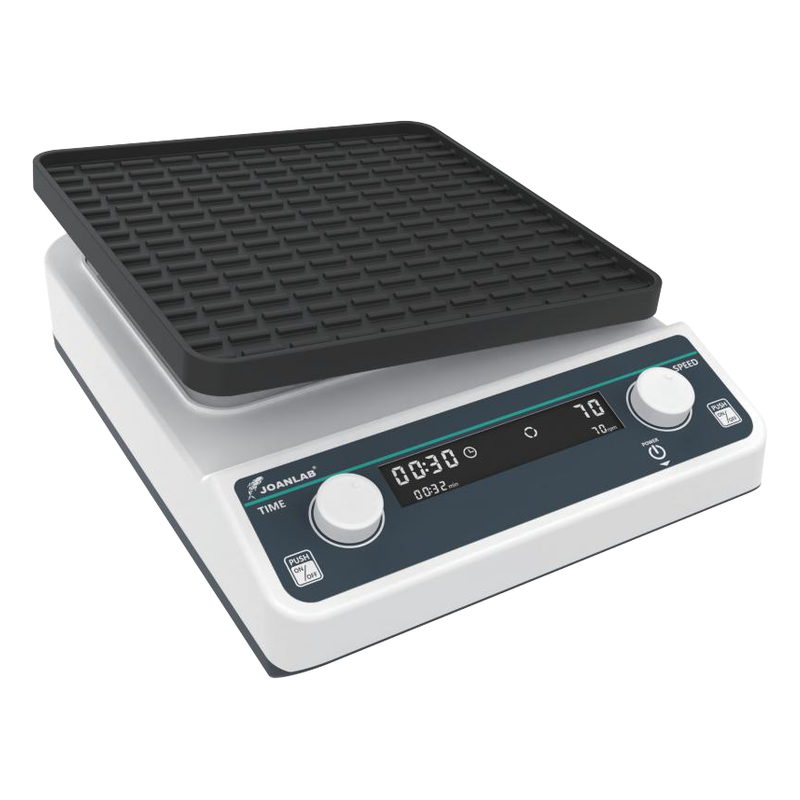 Agitador de balancín JOANLAB · RS-20Pro — Plataforma de 250 × 250 mm, 10-80 rpm