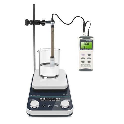 Agitador magnético con calefacción JOANLAB · Serie HS Max — 2-10 L, 50-1500 rpm