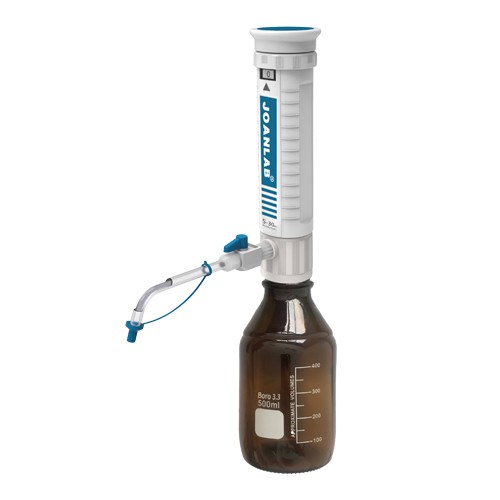 Dispensador de botella JOANLAB · Serie DA — 0,5-60 mL, 1 canal